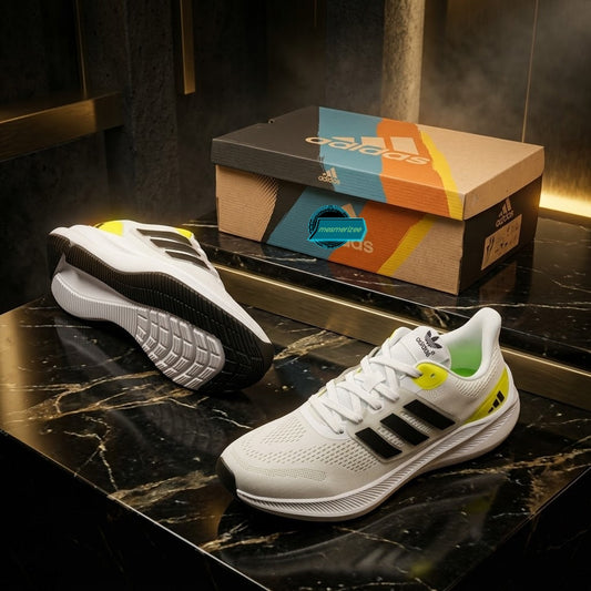 Ultra-Comfort Premium Running Mesh Sneakers for Men in white by Adidas